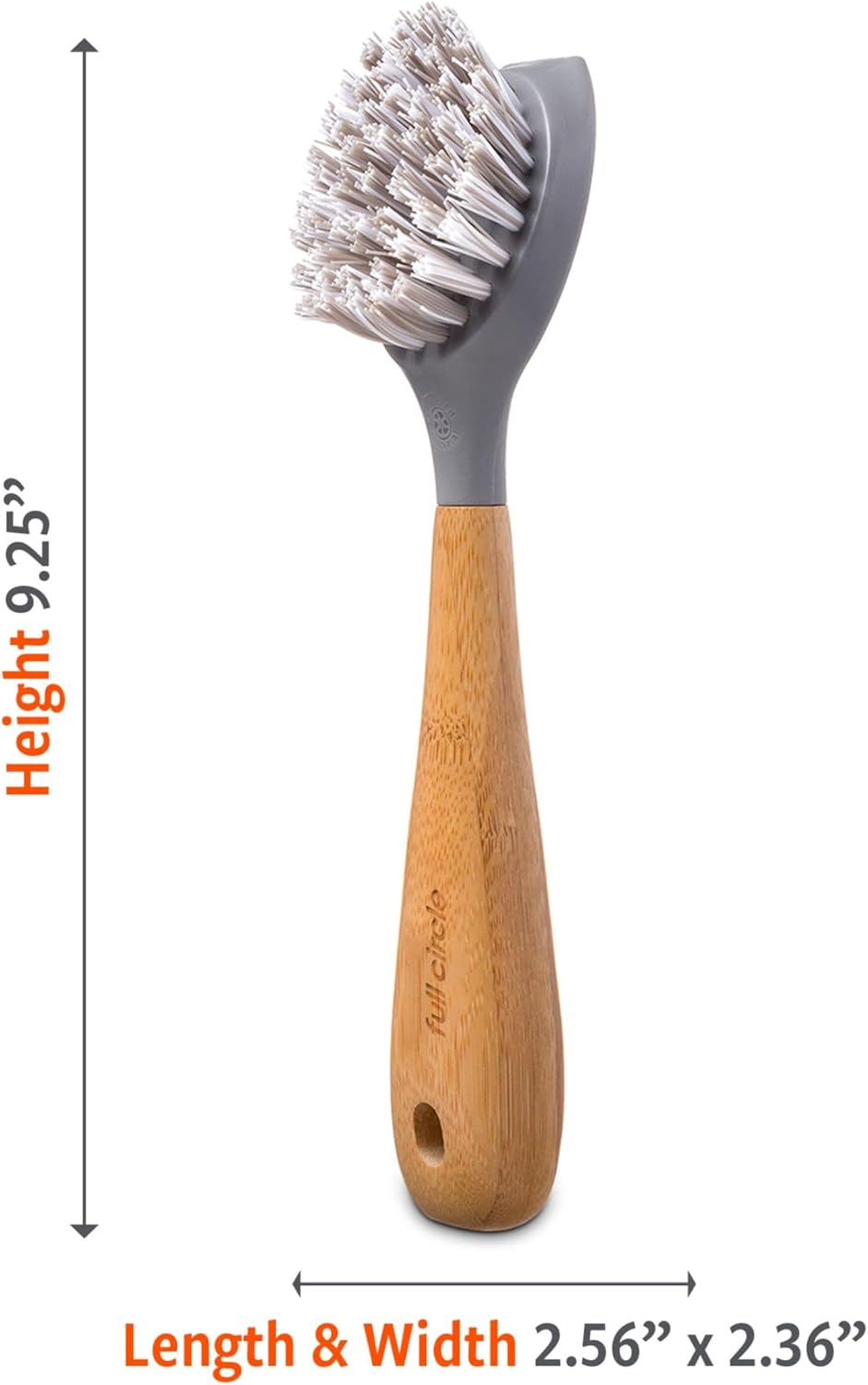 Skillet Strong Cast Iron Bamboo Dish Brush and Scraper