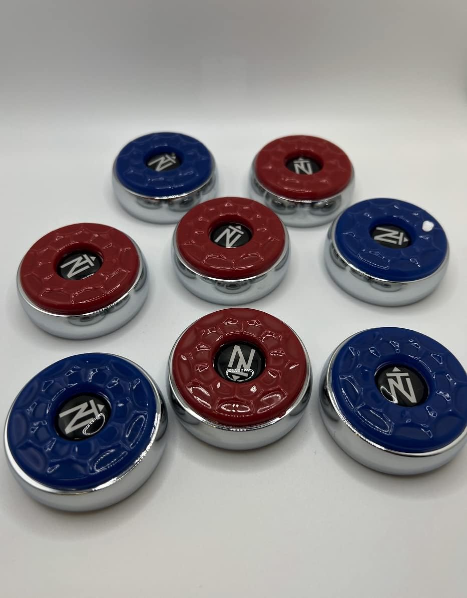 Shuffleboard Pucks, 2-1/8'' (53mm), Set of 8 Blue/Red.
