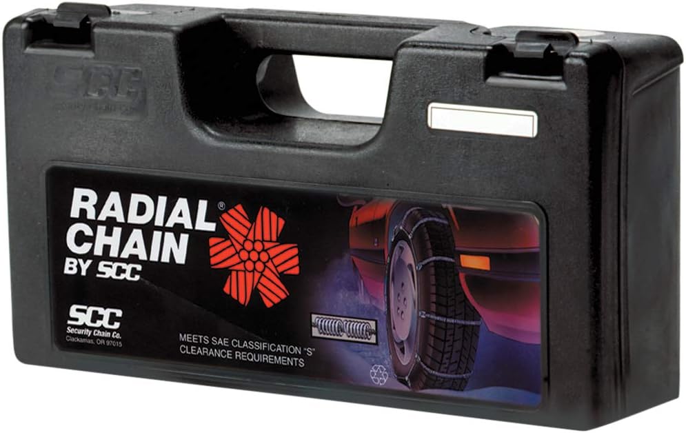 SC1032 Radial Chain Cable Traction Tire Chain, Silver, Set of 2