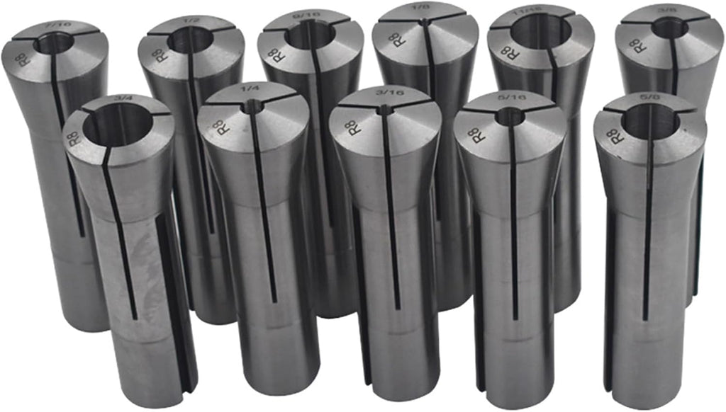 High Accuracy 11 Pcs R8 Collet Set 1/8-3/4 Inch
