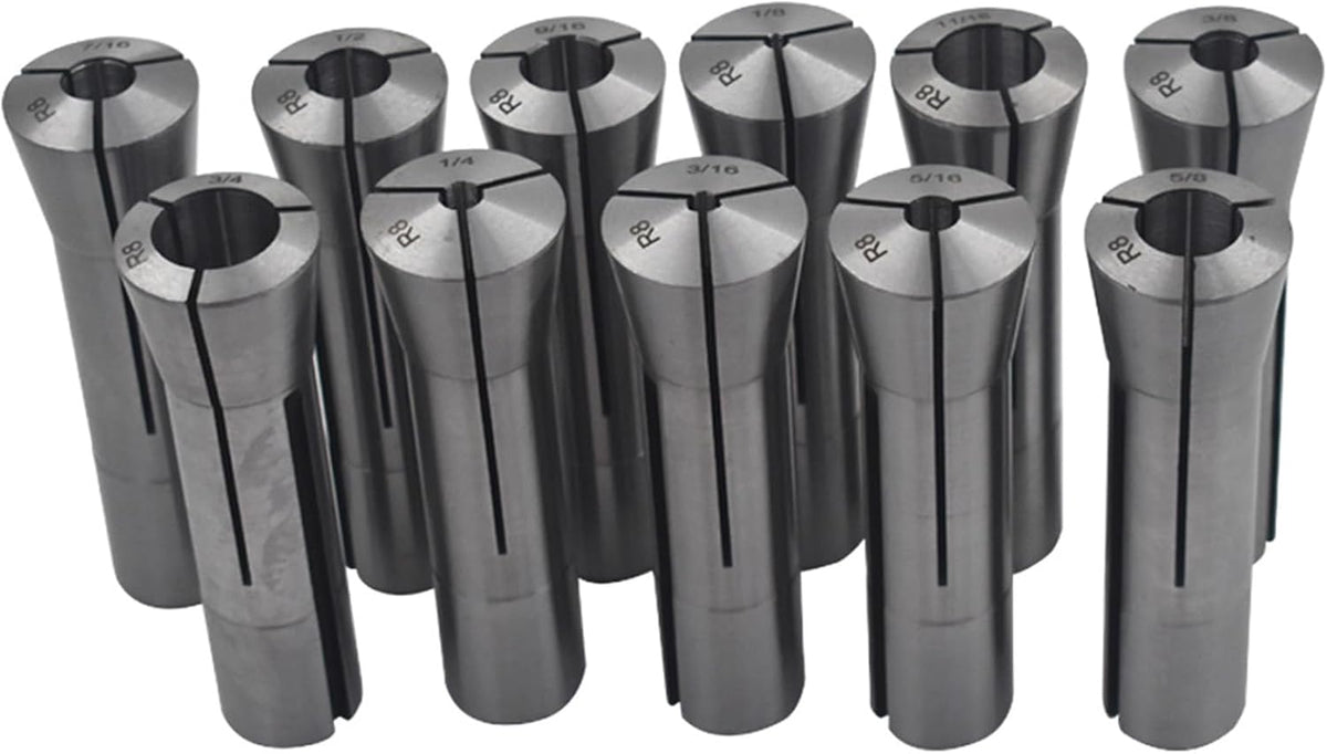 High Accuracy 11 Pcs R8 Collet Set 1/8-3/4 Inch