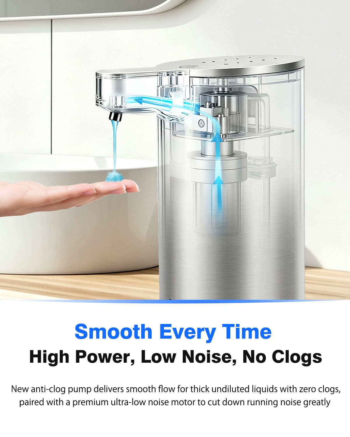 Touchless Automatic Liquid Soap Dispenser, Stainless Steel, Rechargeable
