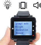 T128 Wireless Calling System,Restaurant Paging System,Wrist Pager,Rechargeable Battery,2Receiver,15 Call Button for