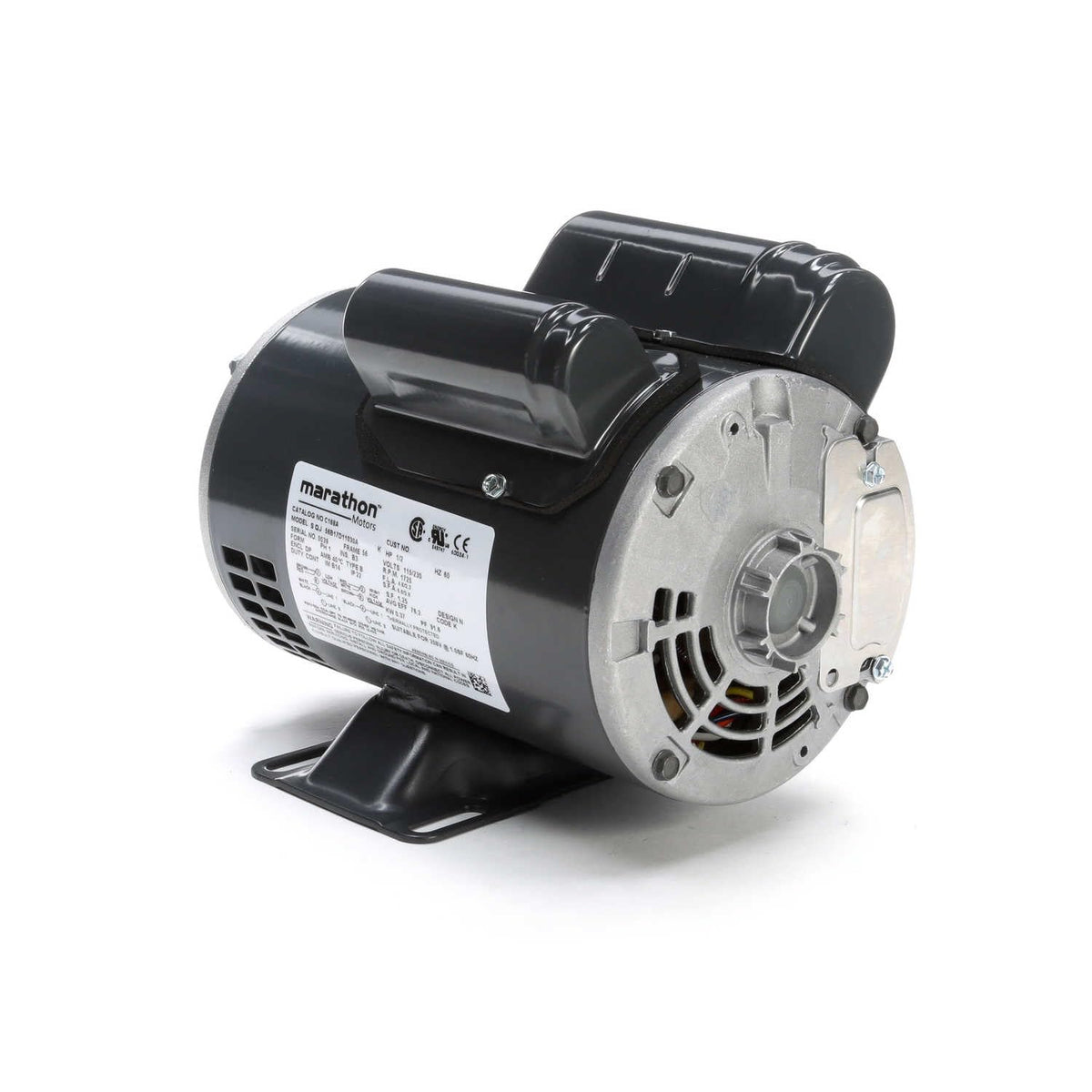 Marathon Motors, C168A, 5KC49GN0010X, 1/2HP, 1725RPM, 115/230V, 1PH, 56 FR, DP