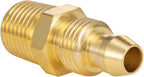Premium Solid Brass 2PCS Reusable Replacement Fitting For 1/4-Inch ID Hose,1/4-Inch NPT Rigid