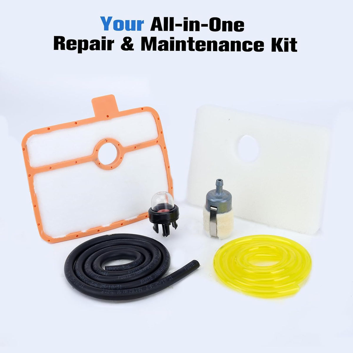 150BT Air Filter Fuel Line Tune Up Kit Compatible with Husqvarna 150BT(2022-Present) 345BT Leaf Blower Models Air Filter Replace 535316301