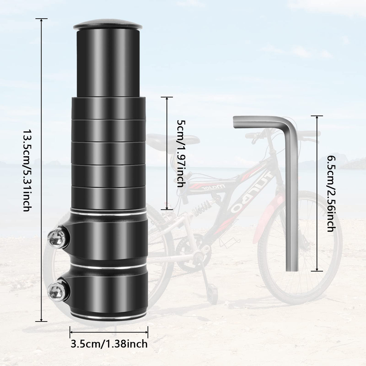 Bike Stem Riser Adjustable Handlebar Extender for Bicycle