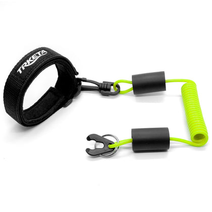TRKETA Floating Boat Kill Switch Lanyard with Wristband, Green, Fits Yamaha