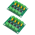 HiLetgo 2pcs PC817 4 Channel Optocoupler Isolation Board 817 Voltage Isolation Module Voltage Converter Module 3.6-30V Photoelectric Isolated Module(2/4/8 Channel Optional)