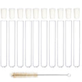 10-Pack Glass Test Tubes with Rubber Stoppers 150mm x 20mm
