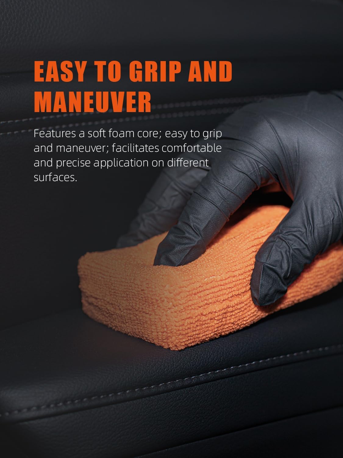 Microfiber Applicator Pad, SPTA Premium Microfiber Sponge and Cleaning Pads,Ultra-Soft, Safe for Sealants, Tire