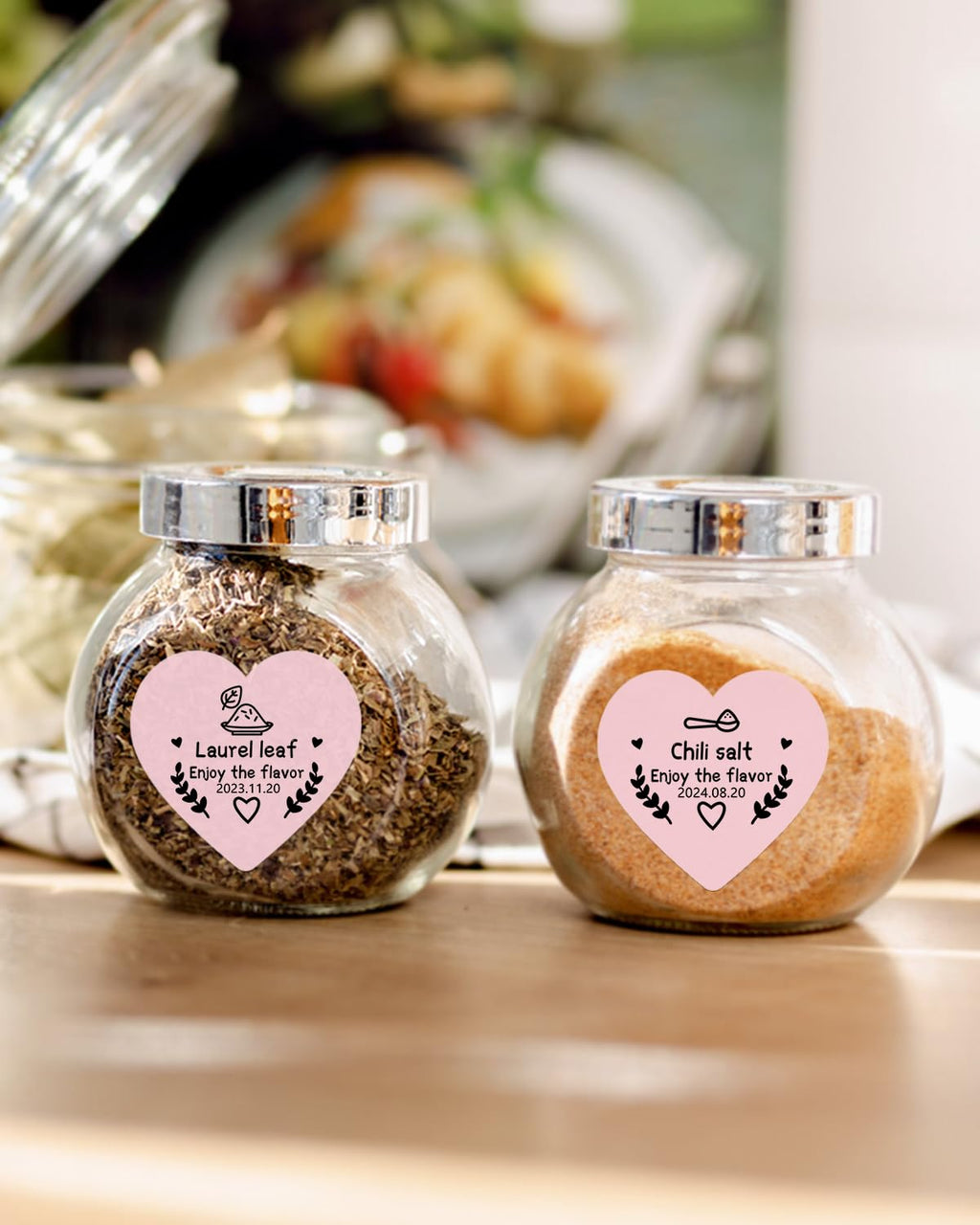 3' Pink Heart Thermal Labels, 500 Labels/Roll