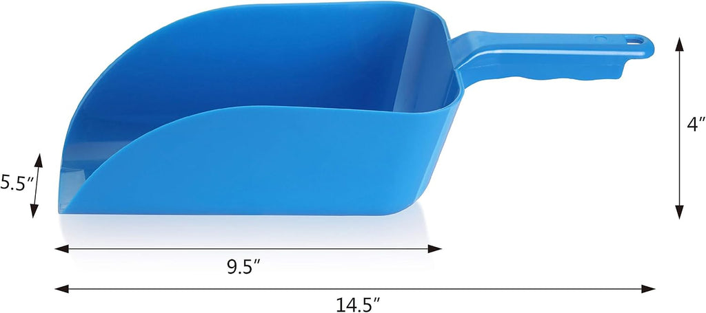 Polycarbonate Plastic Utility Ice Scoop, Blue, 64 oz