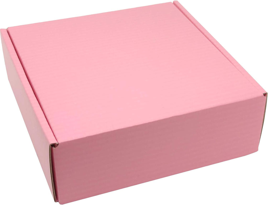 6x6x2 Shipping Boxes Set of 50, Pink Mailer Corrugated Cardboard Box