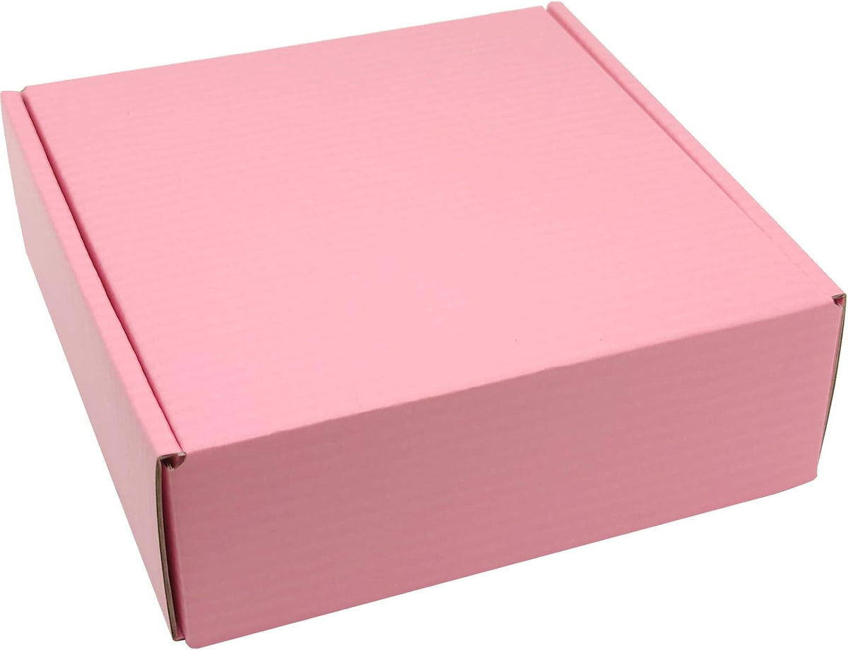 6x6x2 Shipping Boxes Set of 50, Pink Mailer Corrugated Cardboard Box