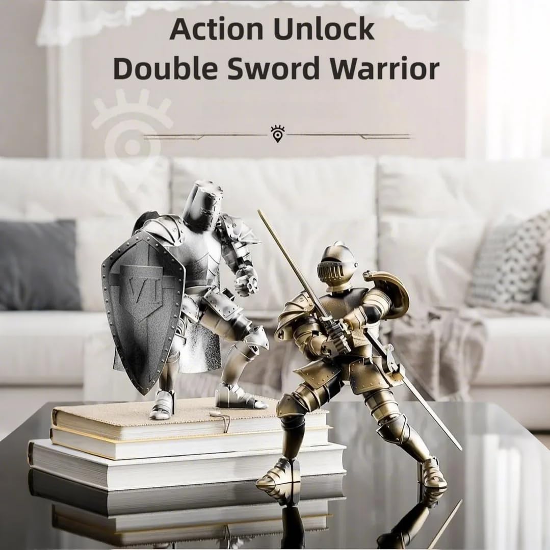 Medieval Action Figures,Knight Armor Action Figure,Multi-Jointed Movable Robot Mannequin T13,Dummy 13 Action
