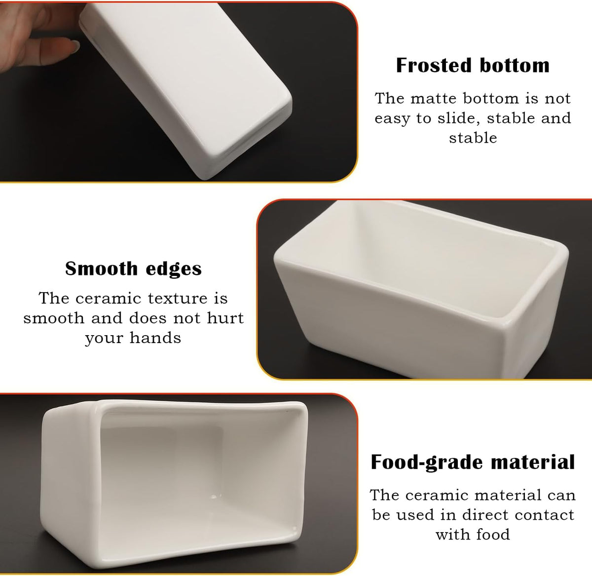 Ceramic Sugar Packet Holders, 8 Pack 5 Oz Porcelain Sugar Bag Bowl Caddy, Tea Packet Storage Container, Sugar Packet