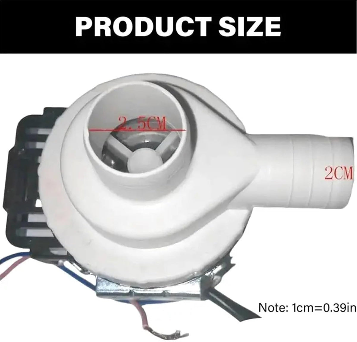Washer Drain Pump Motor Replacement, 30W 21L/Min Water Drainage Valve Component, Front Load Drum Washing Machines