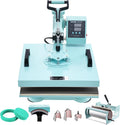 15x15 Heat Press Machine 8 in 1 Combo with 30 OZ Tumbler Press & Hat Press, Slide Out Heat Press Sublimation Machine