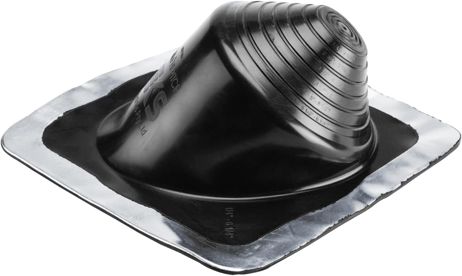 Hi-Pitch #3 Black EPDM High Pitch Roof Flashing. Steep Slope Metal Roof Flexible Flashing.