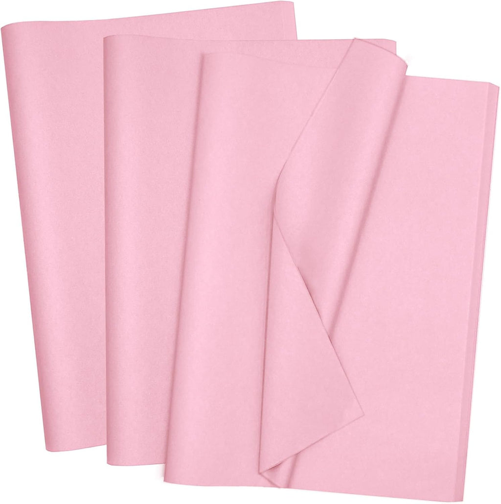 100 Sheets Pink Tissue Paper 20x14 Inches