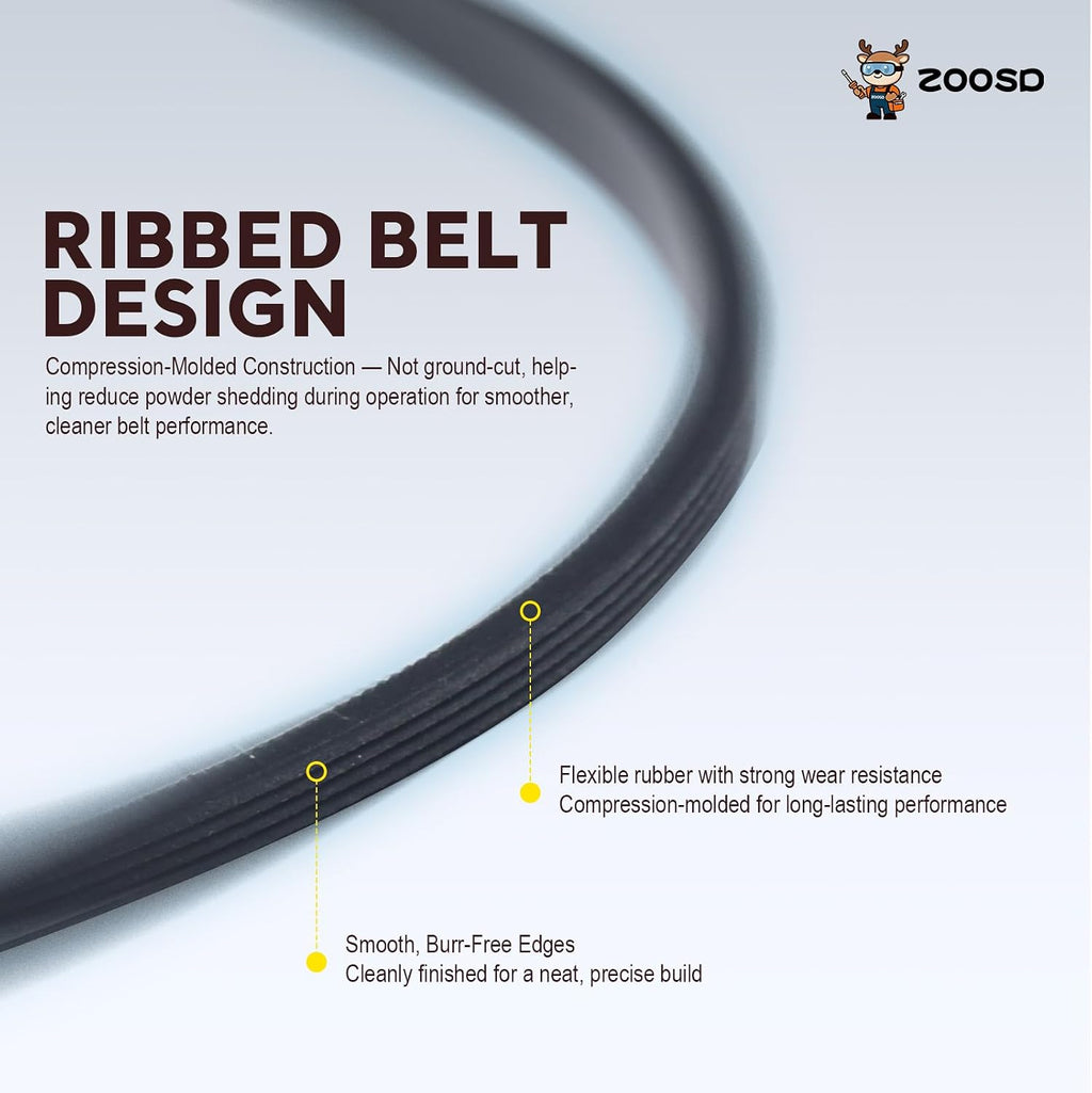 Dryer Drum Belt Fit for Kenmore Series 500 600 70 80, 92-1/4" x 1/4"