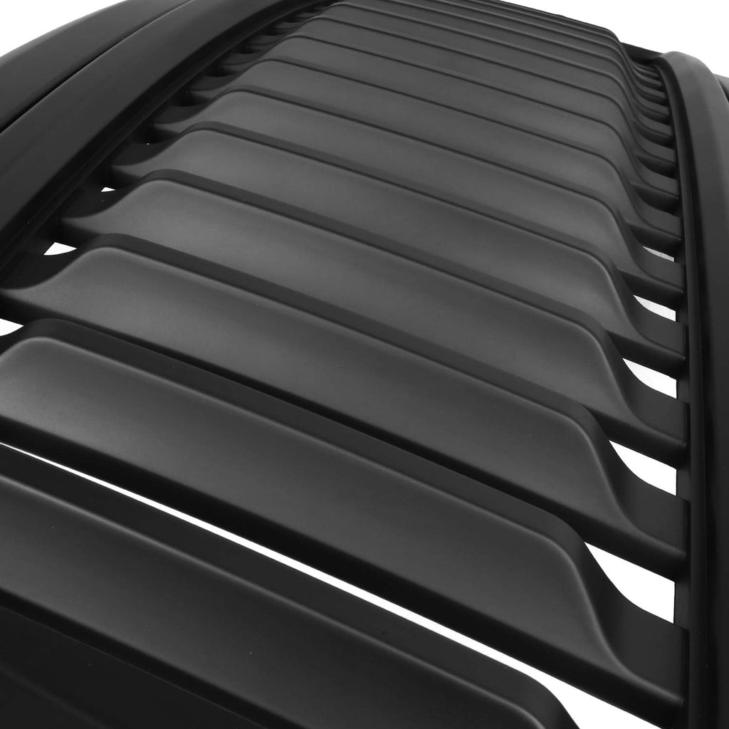 Vertical Fence Style Front Grill ABS Front Bumper Grille Compatible with 10-18 Dodge Ram 2500 3500, Matte Black