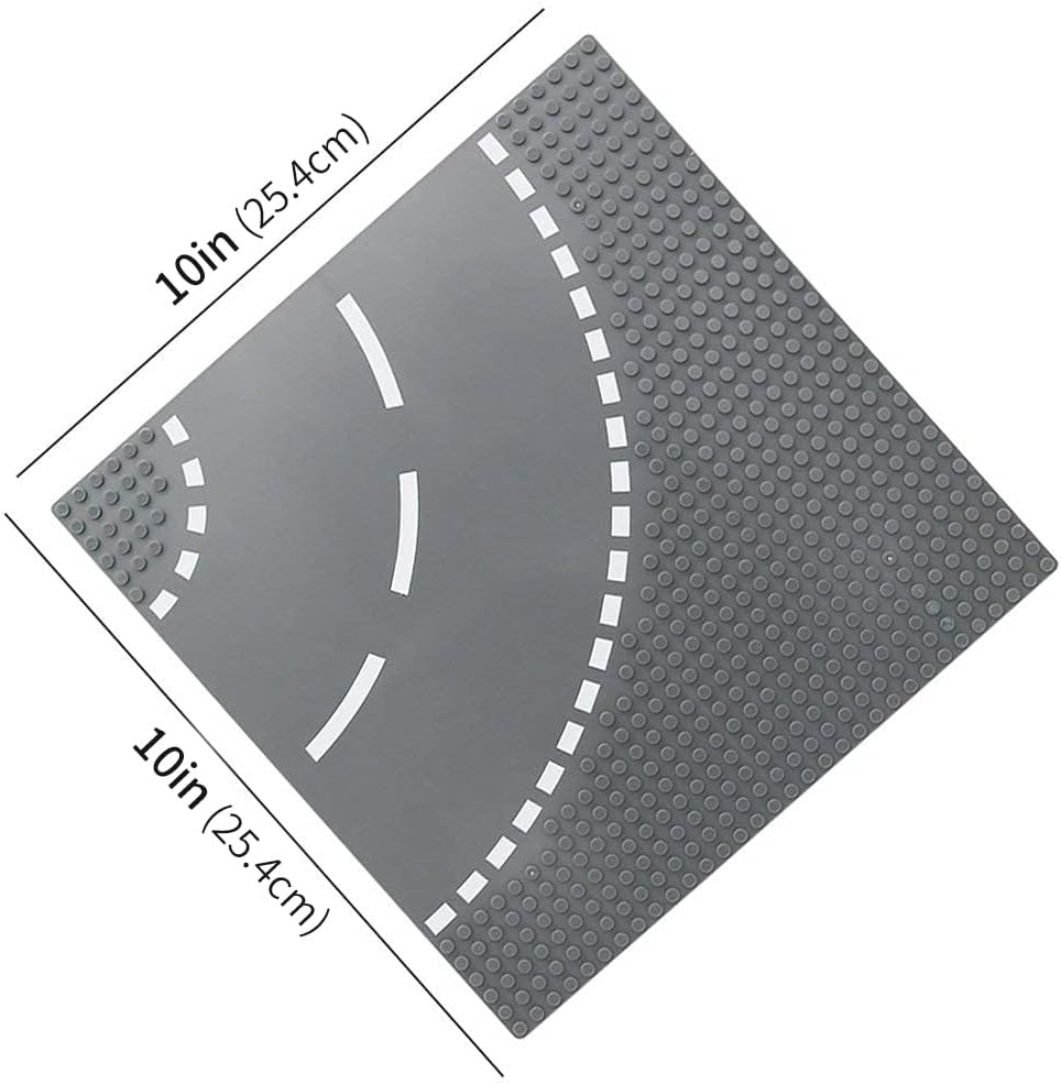 Classic Road Base Plates Street Building Kit Curve 4PCS