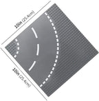 Classic Road Base Plates Street Building Kit Curve 4PCS