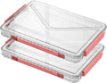 Clear Storage Box with Latch, 2 Pack, Stackable