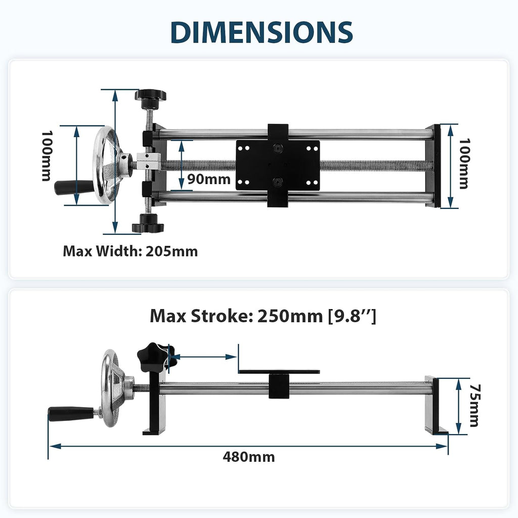 Manual Force Gauge Test Stand Hand Wheel Operated 9.8’’ Stroke