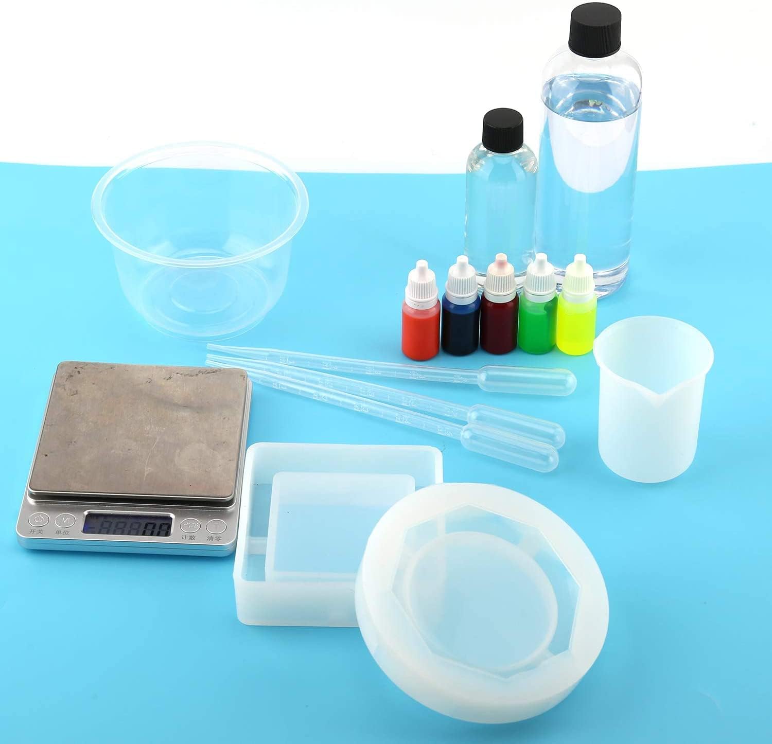 2 Pieces Ashtray Resin Molds with Square and Rhombus & Round Shape | Silicone Resin Mold for Resin Casting, DIY