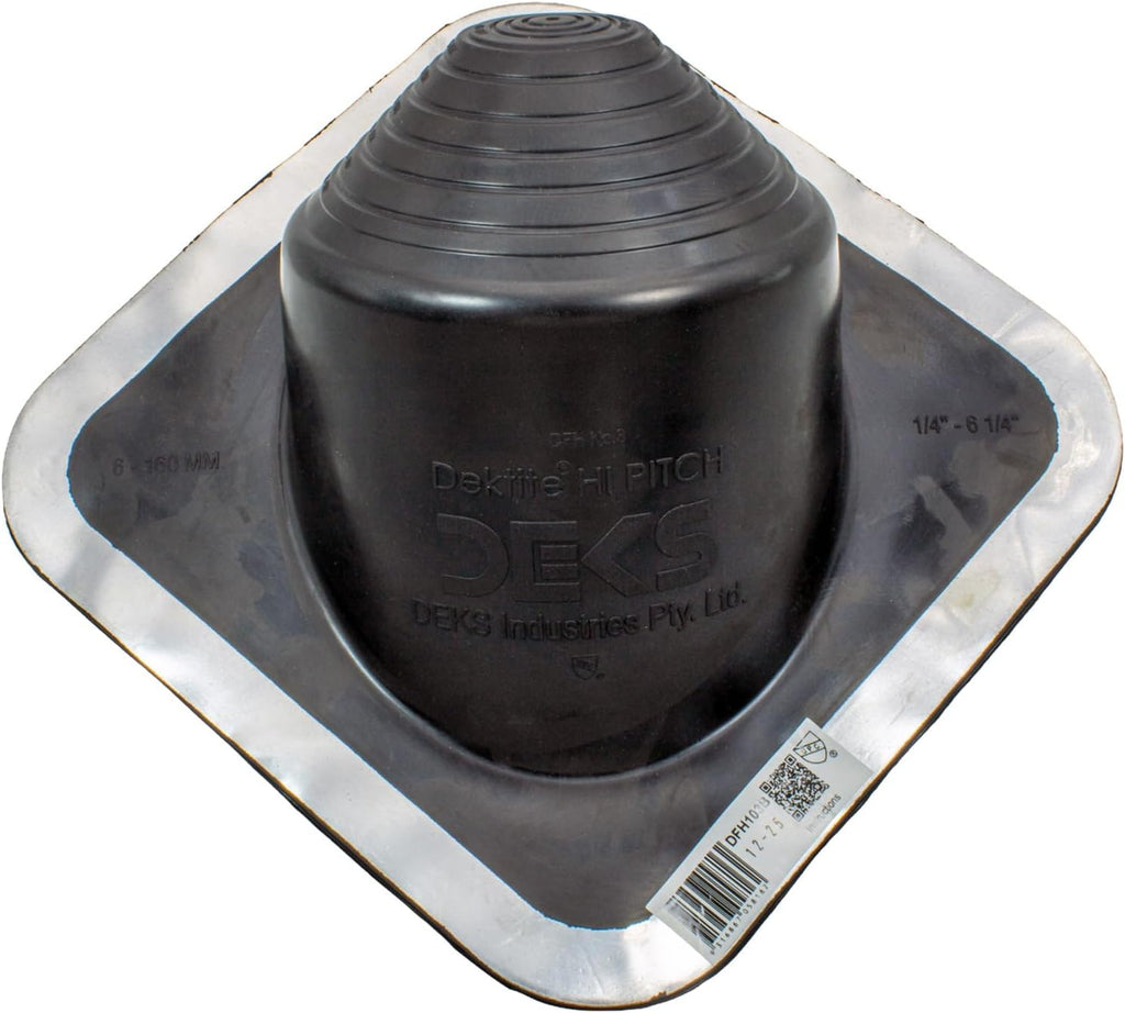 Hi-Pitch #3 Black EPDM High Pitch Roof Flashing. Steep Slope Metal Roof Flexible Flashing.