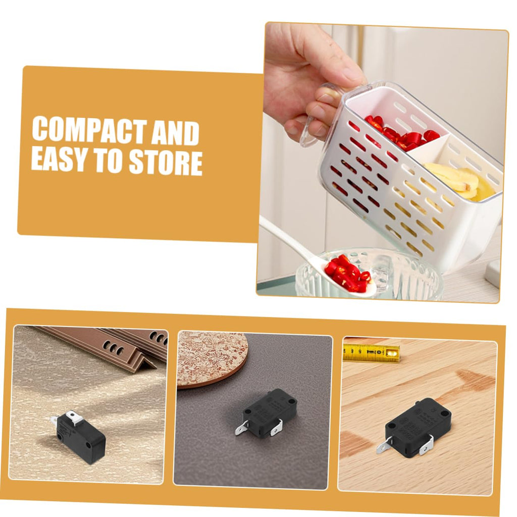 10pcs Micro Switch 16a 250v Three Terminal Black Replacement
