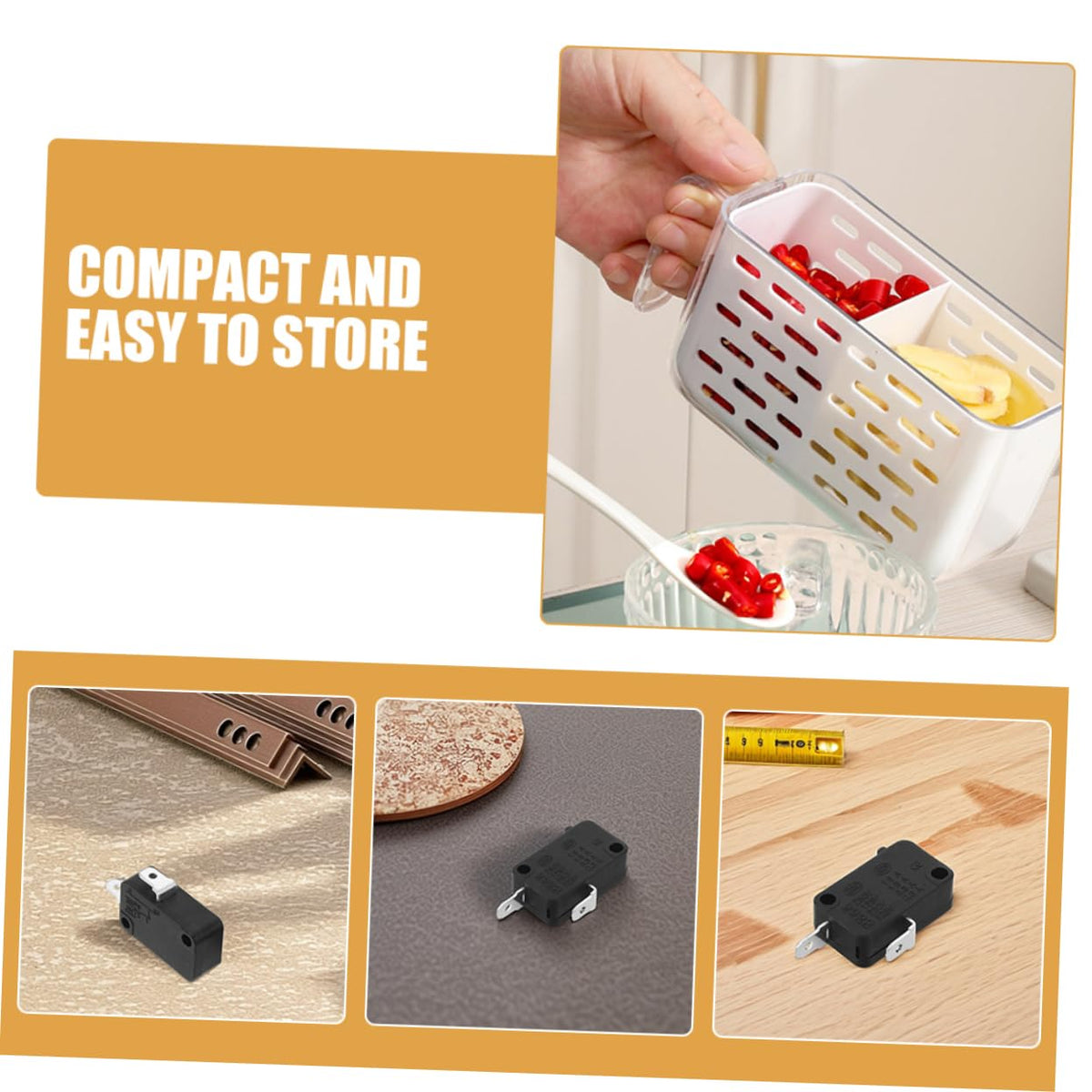 10pcs Micro Switch 16a 250v Three Terminal Black Replacement