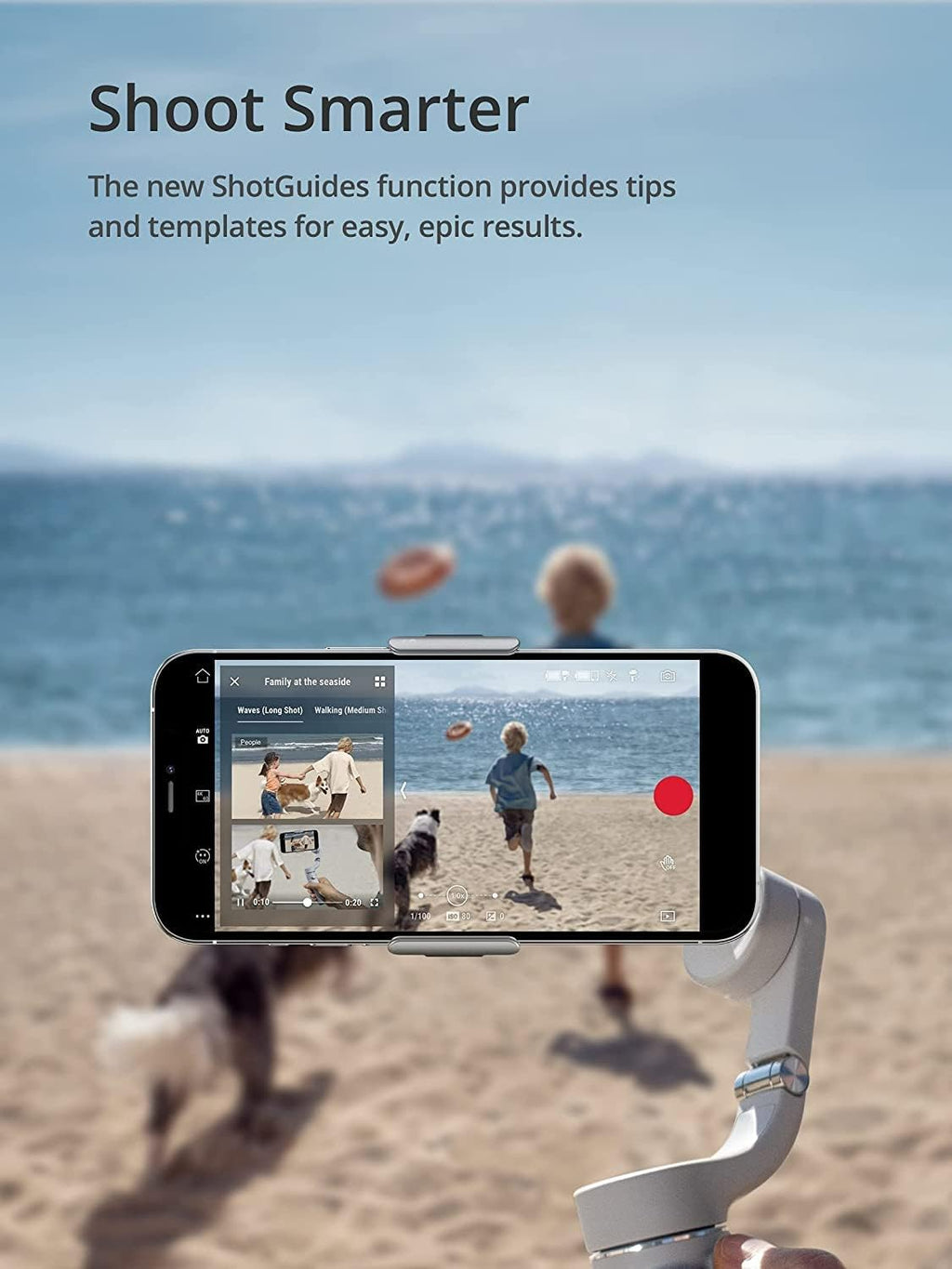 OM 5 Smartphone Gimbal Stabilizer, 3-Axis Phone Gimbal, Built-In Extension Rod, Portable and Foldable, Android and