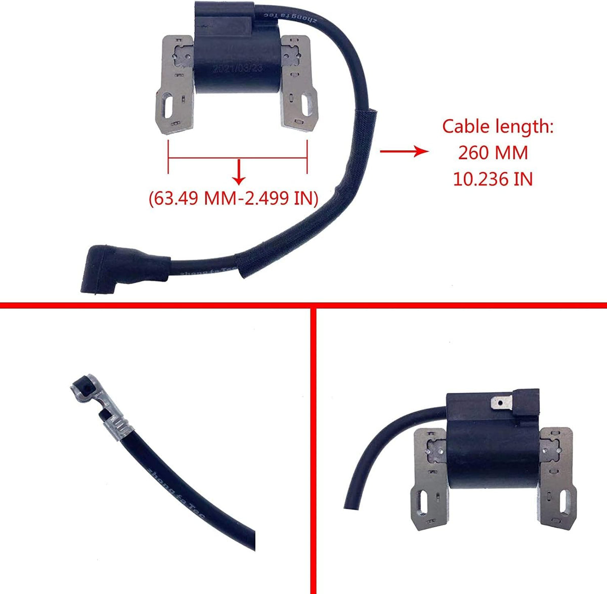 PARTSRUN COIL Ignition Module Replace Briggs&Stratton 691060 799651 845126 492341 843931 592376 4045A7 405777 406777 407677 + BS Rubber boot,ZF-IG-A00052B