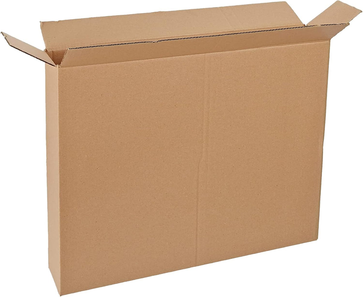 Side Loading Shipping Boxes Large 30"L x 5"W x 24"H 10-Pack - Corrugated Cardboard Box for Moving, Mailing, Packing