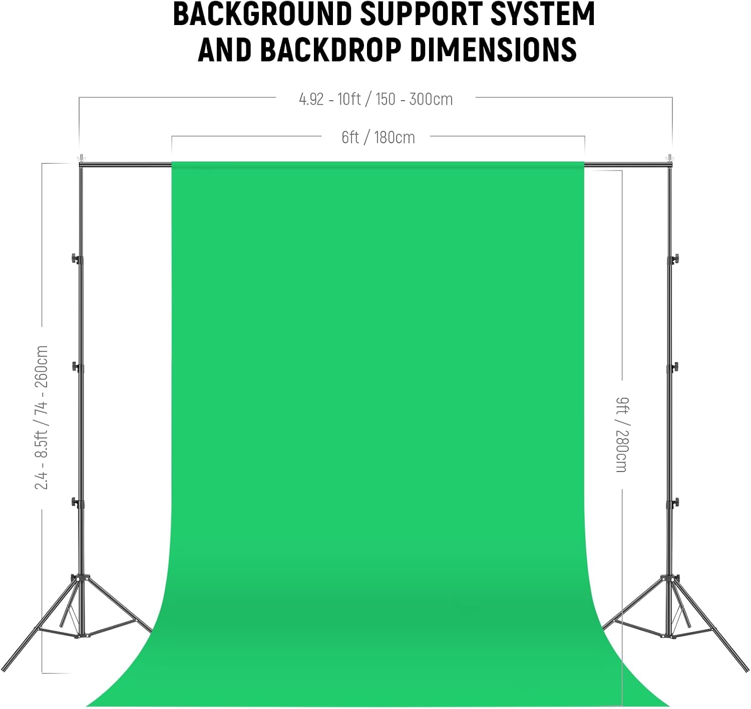 Photography Lighting Kit with Backdrops,8.5x10ft Backdrop Stands,5700K 800W Equivalent 24W LED Umbrella Softbox