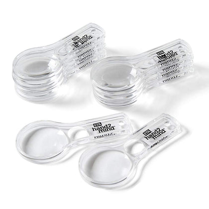 Mini Plastic Handheld Magnifying Glasses, 3X and 6X, Without Lanyard (Pack of 10)