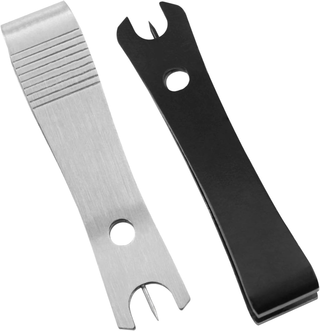 AYLIFU Fly Fishing Nippers Fishing Line Cutter Line Cutter Fishing Black and Silver for Cutting Braids Untying Fishing Lines and Removing Fishing Lines 2PCS