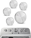 4 Pcs W11625514 W11398762 (Small) & 1 Pcs W11675852 W11328381 (Large) Dryer Washer Control Knob Kit Compatible with Whirlpool Maytag MED5030MW0 MVW4505MW1 MVW5435PBK0 YMED5030MW0 MVW5035MW1
