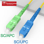 Single Mode SC/UPC to SCA Fiber Optic Internet Cable, 30ft/10m