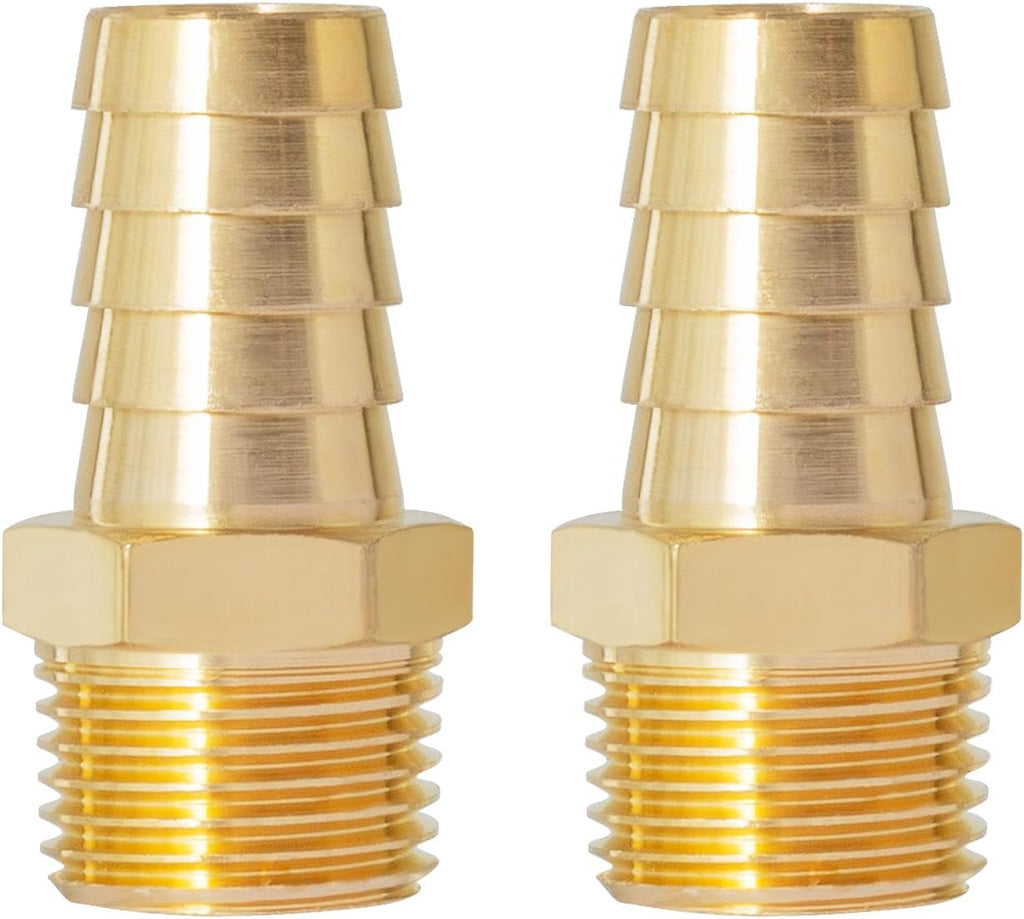 SUNGATOR 1/2" NPT to 5/8" Barb, Hose Barb Fitting, Air Hose Fitting, 2-Pack