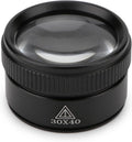 30X Portable Jewelers Loupe Pocket Handheld Magnifier | Sturdy metal, loupe handheld magnifying glass for jeweler