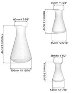 Plastic Conical Flask Set 50ml 100ml 500ml – Semi-Transparent Lab Flask for Teaching, Demonstration & Display