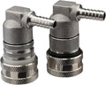 Ball Lock Disconnect, Gas & Liquid Corny Keg Fittings, MFL 1/4’’ Threaded with 5/16’’ Stainless Steel Barbed & Hose