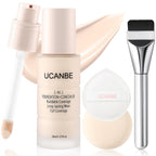 2-in-1 Liquid Foundation & Concealer, Full Coverage Foundation Makeup Set for Combination & Oily Skin, Hydrating