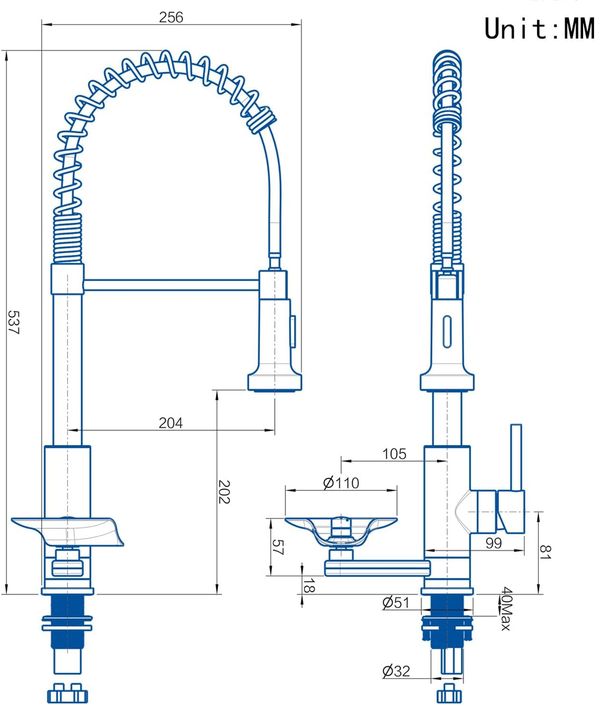 Kitchen Sink Pull Down Faucet with Cup Washer Single Handle Commercial Industrial Pull Out Spring Faucets with Glass