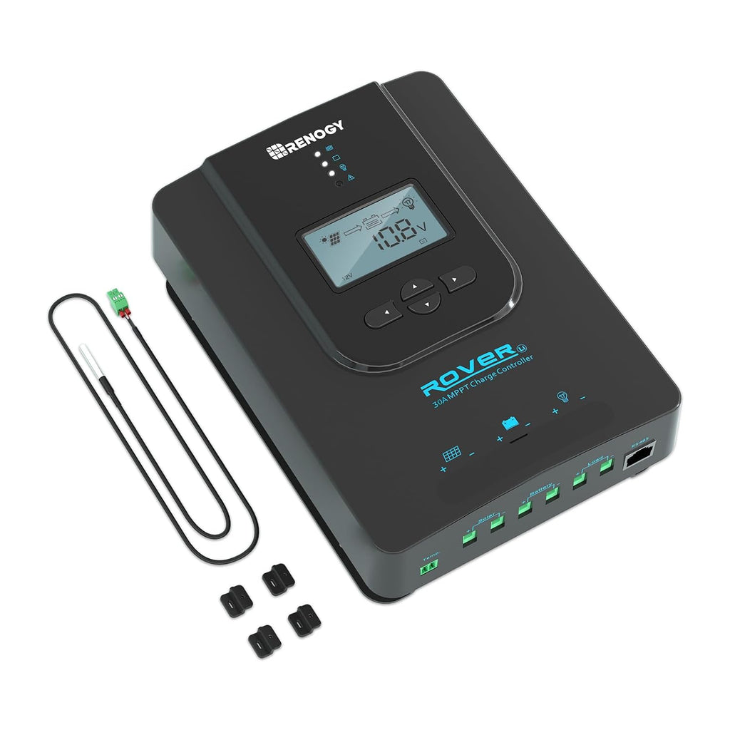 Rover 30A 12V/24V Auto DC Input MPPT Solar Charge Controller Parameter Adjustable LCD Display Solar Panel Regulator